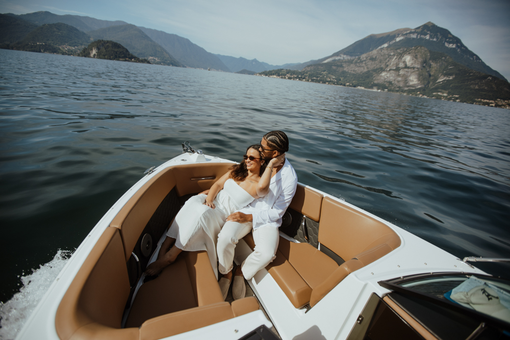 Romantic proposal shoot on Lake Como with videographer