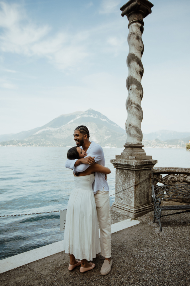 Lake Como engagement proposal by professional photographer