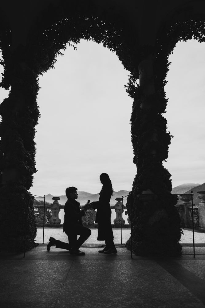 Lake Como proposal captured by professional photographer