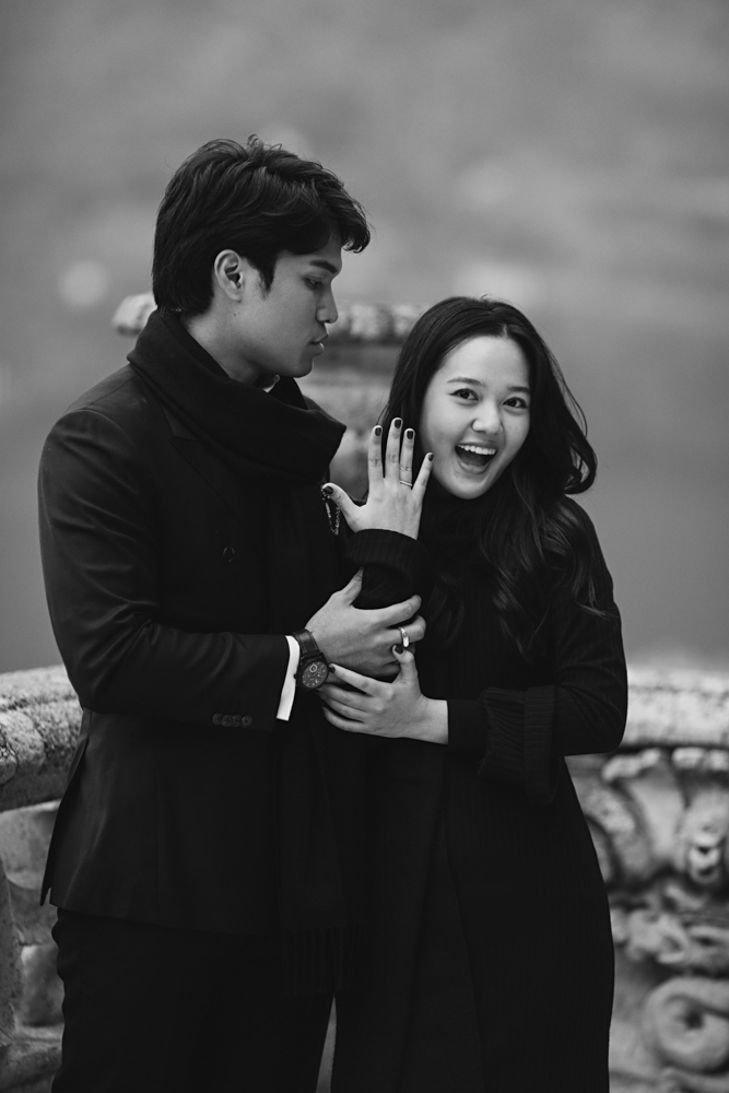Lake Como proposal captured by professional photographer